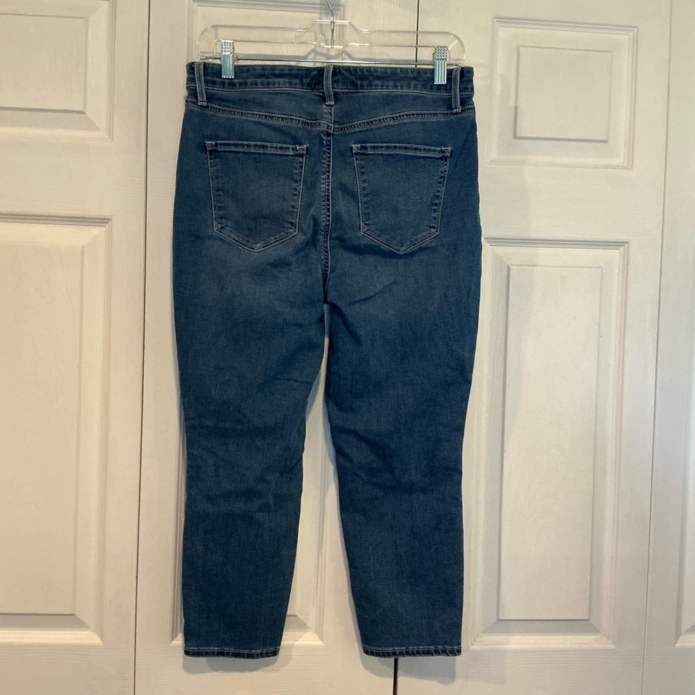 ๐ธ๐ธ๐ธ Talbots Jegging Crop Blue Denim Jeans - Size 10P - Picture 2 of 4